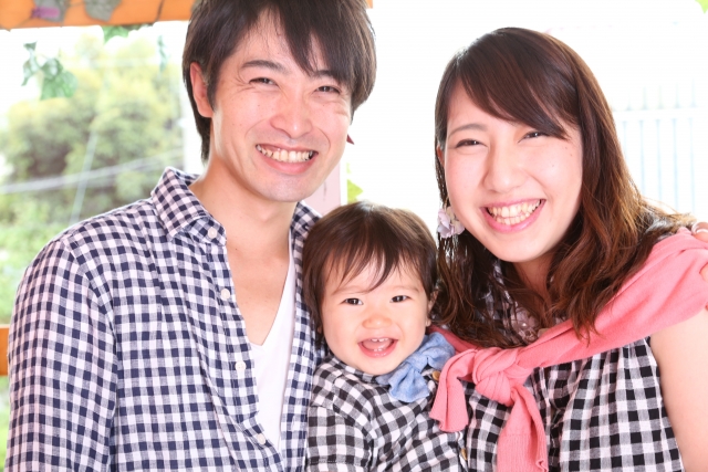おそろいコーデの家族